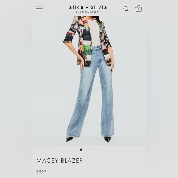 AlICE AND OLIVIA!!! MACEY BLAZER - Picture 9 of 10